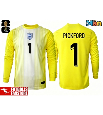 England Jordanien Pickford #1 Målvakt Bortatröja VM 2026 Långärmad